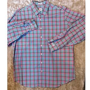 Peter Millar Mens Extra Large Plaid Button Down Shirt EUC 100% Cotton Casual